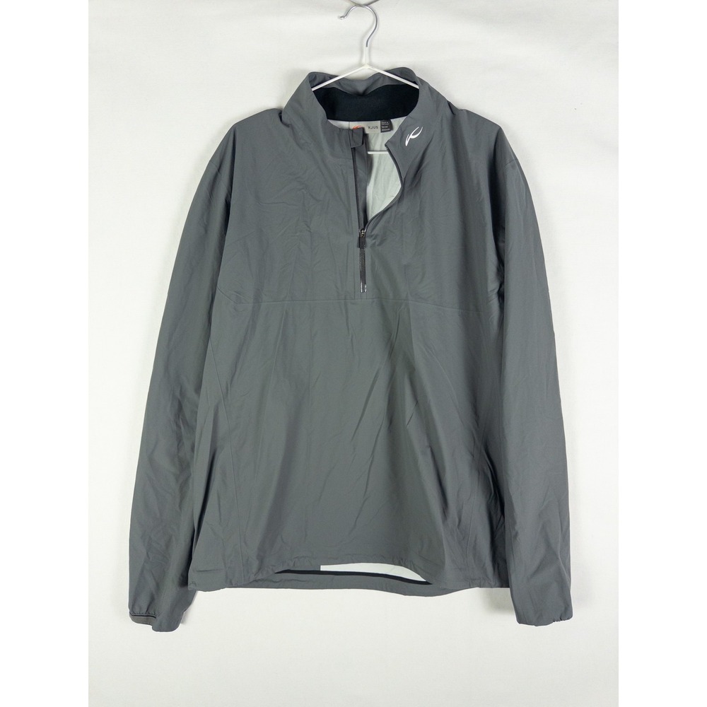 KJUS Dexter 2.5L Half-Zip Pullover Jacket Mens 50 M Gray Golf Gorpcore Performan